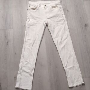 Faherty Pants Mens 32 White Chino Stretch Preppy Golf Straight Performance